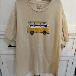 J.Crew Cream‎ Tee with Yellow Graphic